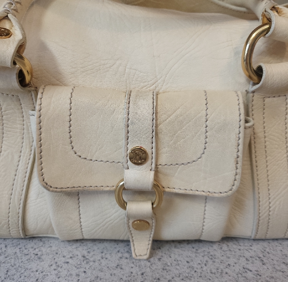 Celine GASO/36 Cream Manila Leather Bag/Tote With Dust Bag - Picture 6 of 11